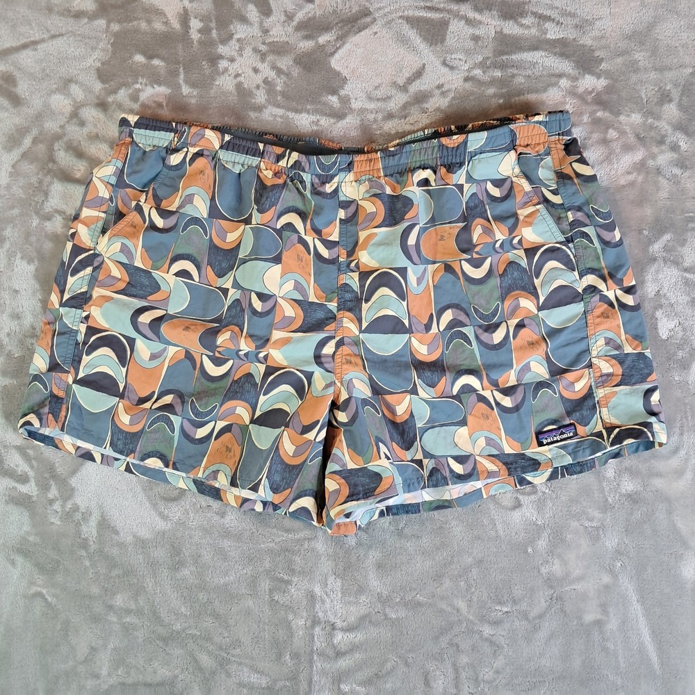 Patagonia Baggies Shorts Womens XXL 5 Inch Swim Water Blue Wave SLGS Print 57059